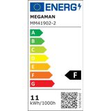 Megaman MM41902 LED-lamp Energielabel F (A - G) GU10 Reflector 11 W Warmwit (Ø x l) 111 mm x 82 mm Dimbaar 1 stuk(s)