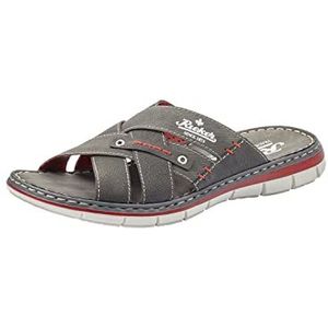 Rieker Heren 25199 Pantoffels, Anthrazit Rauch 43, 40 EU