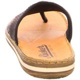 Rieker - Slippers - Zwart - Canvas - Leer Binnenzool