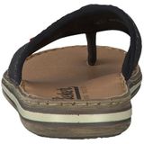 Rieker - Slippers - Zwart - Canvas - Leer Binnenzool