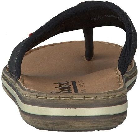 Rieker - Slippers - Zwart - Canvas - Leer Binnenzool