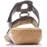 Rieker - 60885 - Damesslippers - Zwart - Synthetisch - Plat