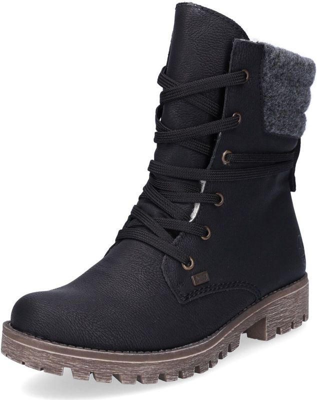 Rieker - Winterlaarzen - Zwart/Antraciet - Profielzool - TEX-membraan
