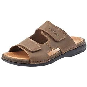 Rieker - 25592 - Comfort slippers - Heren - Maat 45 - Bruin - 25 -Tabak
