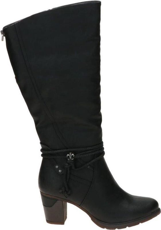 Rieker - Hoge Laarzen - Zwart - Imitatieleer - Met Rits