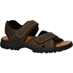 Rieker - 25051 - Heren Sandalen - Bruin - Synthetisch - Klittenbandsluiting