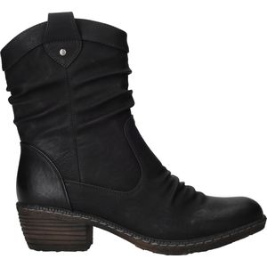 Rieker - Enkellaarsjes - Zwart - Imitatieleer - Dames