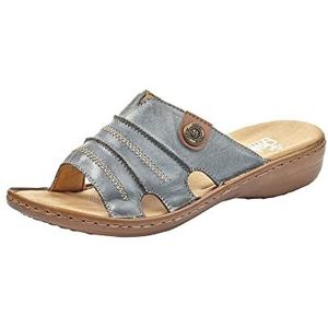 Rieker 60876-12 REGIZIG Denim Blauw Dames Sandalen, Blau Whitedenim Nuss 12 speelgoedfiguur kinderen, 37 EU