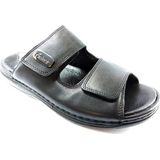 Rieker - Slippers - Zwart - Synthetisch - Klittenbandsluitingen