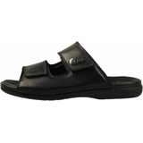 Rieker - Slippers - Zwart - Synthetisch - Klittenbandsluitingen