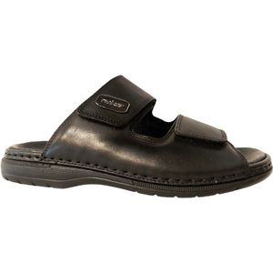 Rieker - Slippers - Zwart - Synthetisch - Klittenbandsluitingen