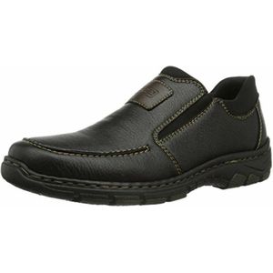 Mocassins - Zwart - Leer - Stretchinzet