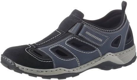 Rieker - Samti-Bastia-Scuba - Herensneakers - Blauw Gecombineerd - Leer