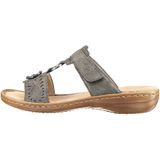 Rieker Pantolette bis 30mm Absatz für Damen, grau, Gr. 41 EU