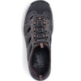 Rieker - Instappers - Zwart Grijs - Leer - Elastiek Sluiting