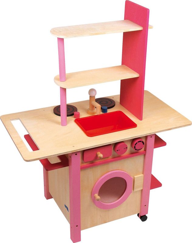Houten Kinderkeuken - Inclusief Wasmachine - 69 x 38 x 90 cm