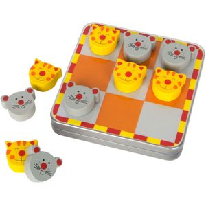 Small Foot - Boter Kaas en Eieren Kat en Muis Spel | Magnetisch Reisspel | Leeftijd 4+ | Compact en Stevig