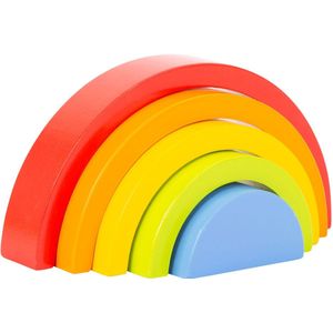 Small Foot - Houten Bouwblokken - Regenboog - 5 Stuks