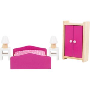 Small Foot - Houten Poppenhuis Meubeltjes Slaapkamer, 6dlg.