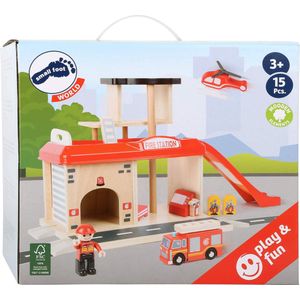 Small Foot - Houten Brandweerkazerne met Accessoires, 15dlg.