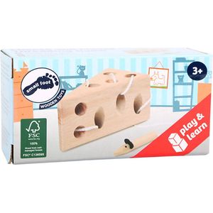Small Foot  -  Kaas en Muis Houten Rijgspel