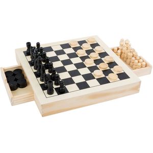 Small foot spellendoos 3in1 schaken dammen molenspel