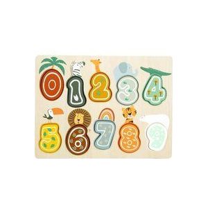 Small Foot - Houten Cijfer Puzzel - Safari