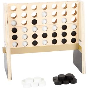 Vier op 1 lijn Hout Gouden Editie Spel - Moderne look met gouden accenten - Geschikt voor alle leeftijden - Ideaal voor 2 spelers