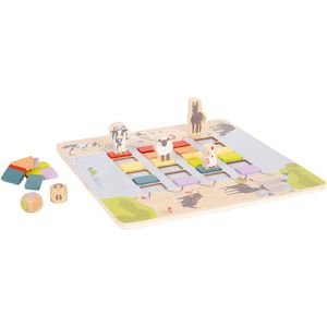 Small Foot - Houten Spel Brug Oversteken Dieren - Regenboogkleuren