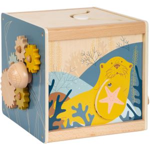 Activity Cube - Sea Side - Houten Speelgoed - Motorische Activiteiten - Trendy Kleuren