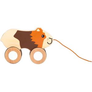 Small Foot - Houten Trekspeelgoed - Cavia - Multicolor - Rubberen Wielen