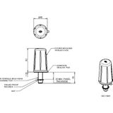 Wittenberg Antennen WB 15 Bilantenne til fastmontering, Fastmonteringsantenne GSM, UMTS, LTE
