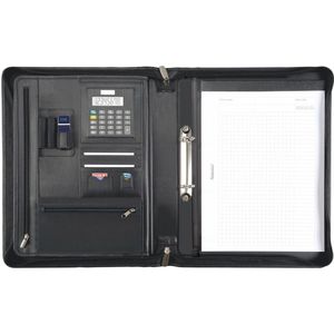 Nappa - Organisator - Zwart - Leer - DIN A4 - Met Ritssluiting