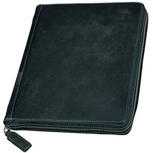 Alassio Tablet - PC Case Flush, Tablet Case gemaakt van rundleer, beschermhoes voor tablets TOT 10 inch, 26 cm, zwart (zwart-grijs)