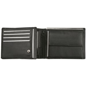 Alassio Geldbörse Querformat 12x9x2cm Leder schwarz