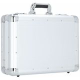 Attachékoffer TAURUS, aktetas van aluminium, zakelijke koffer, documentenkoffer, aluminium koffer, aluminium koffer ca. 46 cm, zilver, 46 cm, aktetas