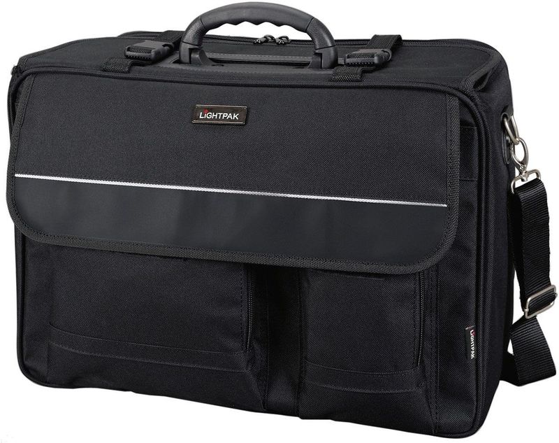 LIGHTPAK Umhängetasche THE FLIGHT Kunstfaser schwarz 46008-N