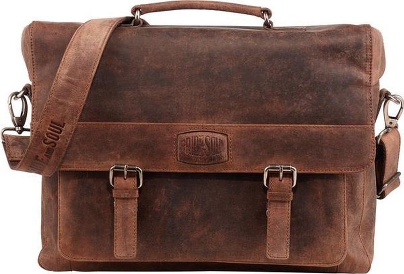Pride & Soul Businesstasche Cloud 375x285x130mm Leder braun