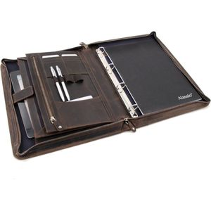Roberto Romano conferentiemap - JUVE - A4 - bruin - echt leer - 36x27.5x5cm - JU-48213