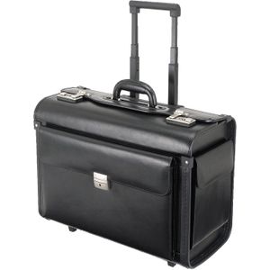 Alassio pilotenkoffer - SILVANA - kunstleer - zwart - JU-92301