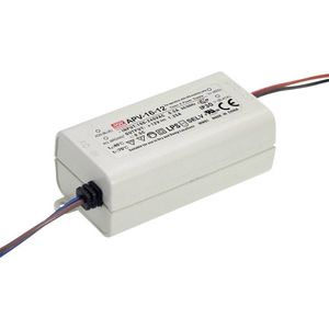 Mean Well APV-16-24 LED-transformator Constante spanning 16 W 0 - 0.67 A 24 V/DC Niet dimbaar, Overbelastingsbeschermin