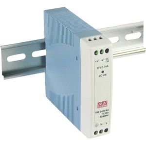 Mean Well MDR-10-12 DIN-rail netvoeding 12 V/DC 0.84 A 10 W Aantal uitgangen: 1 x Inhoud: 1 stuk(s)