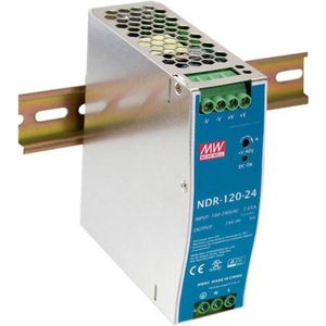 Mean Well NDR-120-12 DIN-rail netvoeding 12 V/DC 10 A 153 W Aantal uitgangen: 1 x Inhoud: 1 stuk(s)