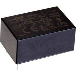 Mean Well IRM-02-9 AC/DC-printnetvoeding 9 V/DC 222 mA 2 W