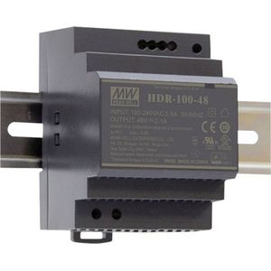 Mean Well HDR-100-48 DIN-rail netvoeding 48 V/DC 1.92 A 92.2 W Aantal uitgangen: 1 x Inhoud: 1 stuk(s)