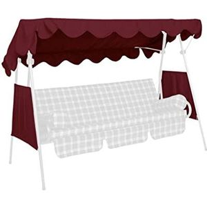 Angerer Freizeitmöbel GmbH Schommelbank zonnedak - geschikt voor vele 3-zits schommelbanken - schommeldak Made in Germany (Swingtex Bordeaux, 200 x 120 cm)