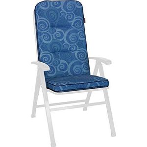 Angerer Stoelkussen, exclusief stoelkussen hoog design Santorin, blauw, 120x50x7 cm, 1024/096