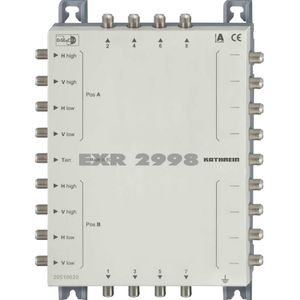 Kathrein EXR 2998 Satelliet multiswitch cascade Ingangen (satelliet): 9 (8 satelliet / 1 terrestrisch) Aantal gebruikers: 8