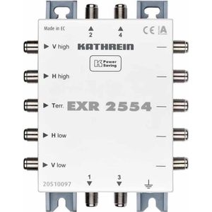 Kathrein EXR 2554 Satelliet multiswitch cascade Ingangen (satelliet): 5 (4 satelliet / 1 terrestrisch) Aantal gebruikers: 4