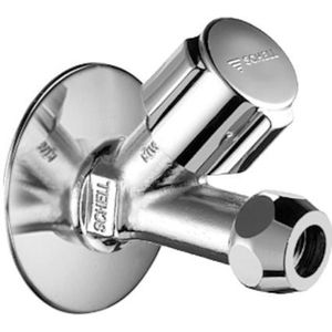 SCHELL COMFORT HOEKSTOPKRAAN 3/8 INCH RECHT CHROOM GLANS